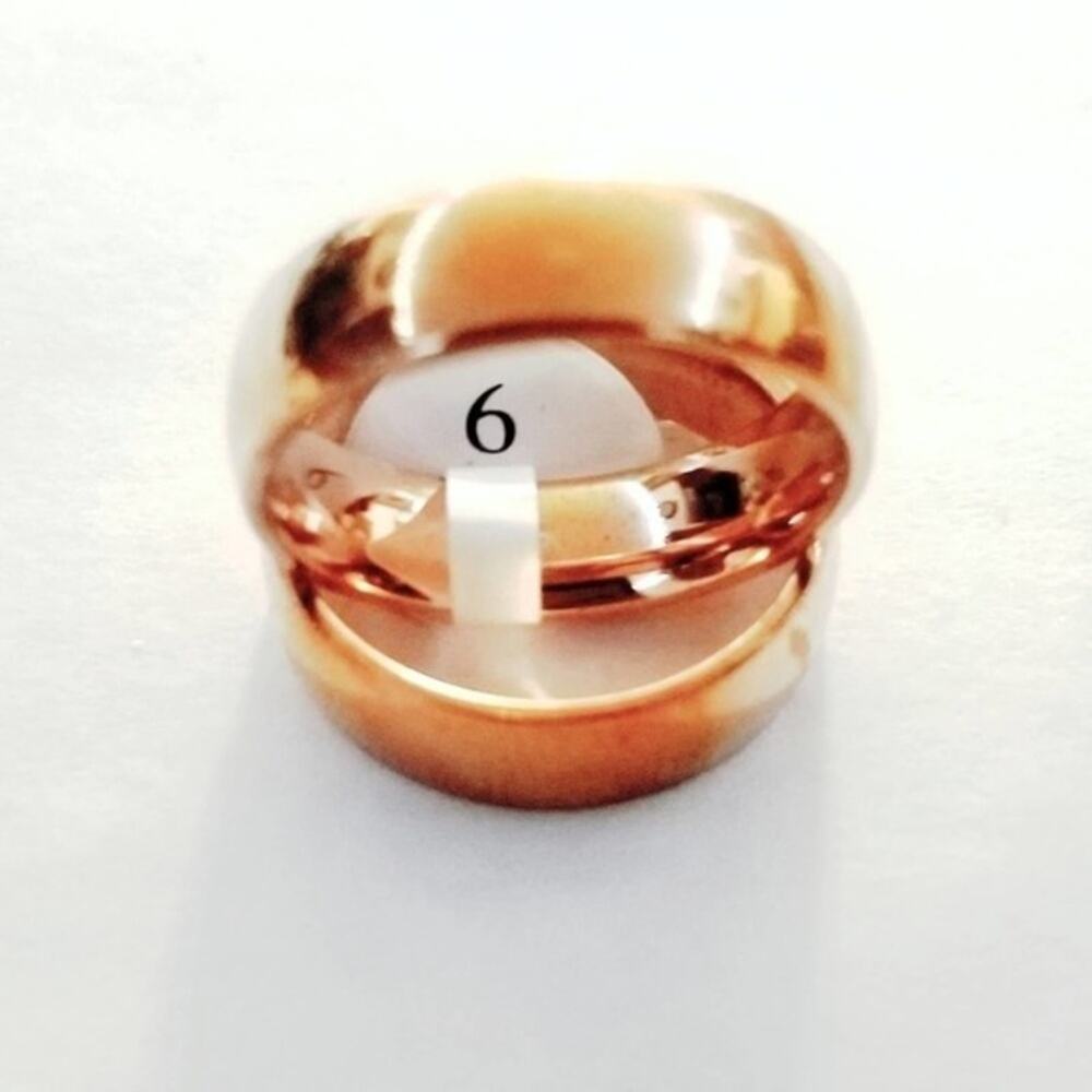 New rose gold tone stainless steel size 8
